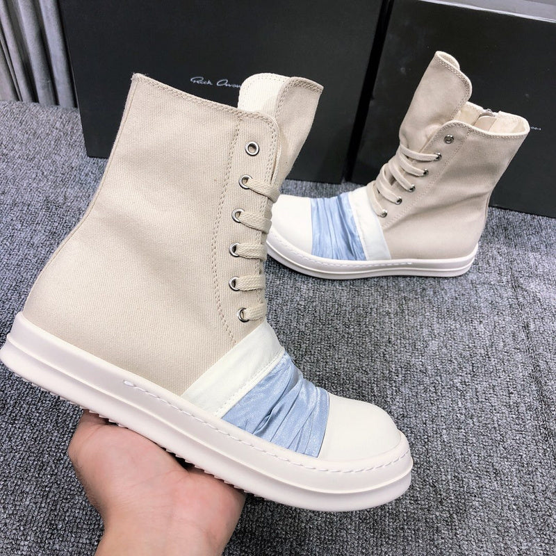 Rick Owens Lace-Up Canvas Boots - Phantom Kicks