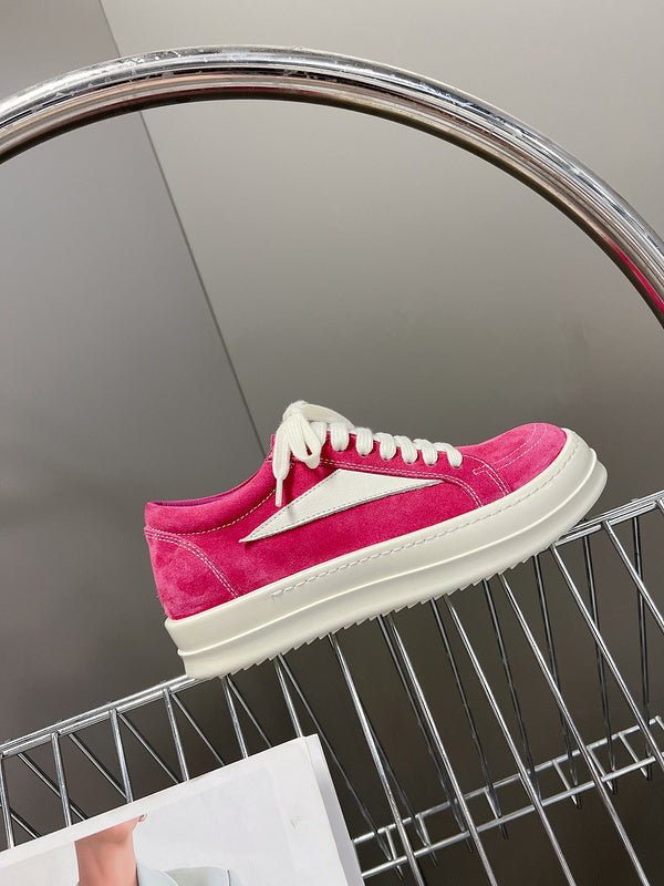 Rick Owens Low-Top Sneakers - Pink Suede - Phantom Kicks