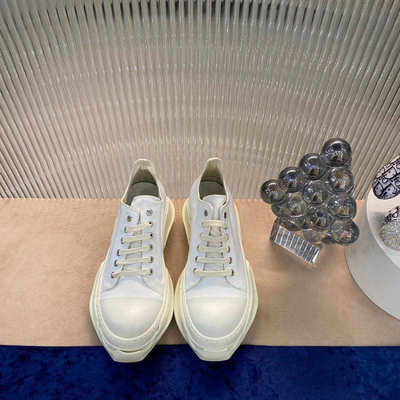 Rick Owens Low-Top Sneakers - All White - Phantom Kicks