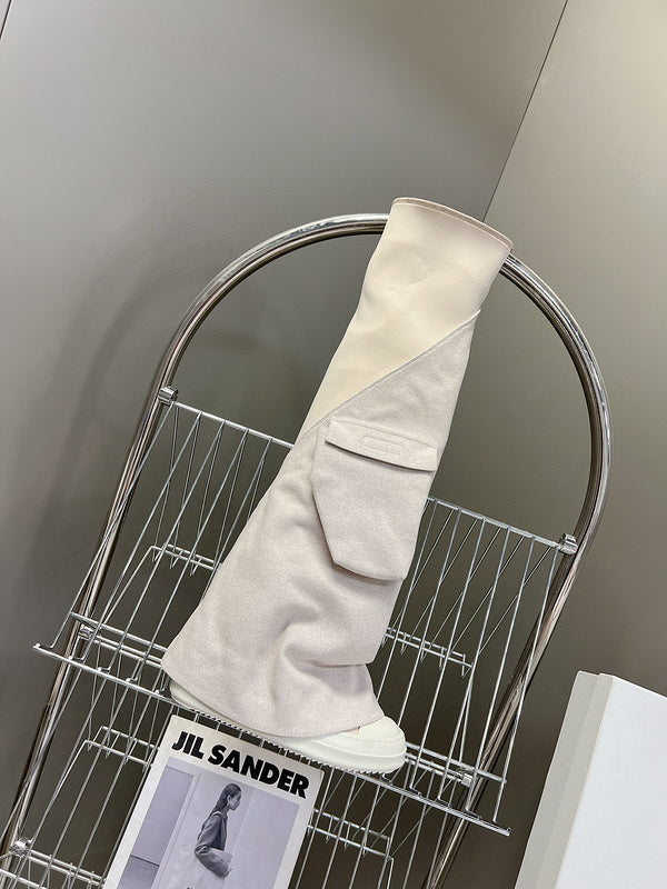 Rick Owens White Over-the-Knee Boots - Phantom Kicks
