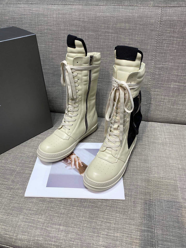 High-Top Leather Combat Boots - Phantom Kicks