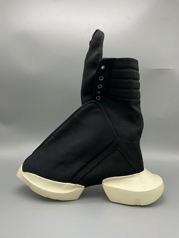 Rick Owens Black High-Top Canvas Boots - Phantom Kicks