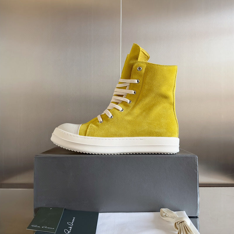Rick Owens Yellow High-Top Sneakers - Phantom Kicks