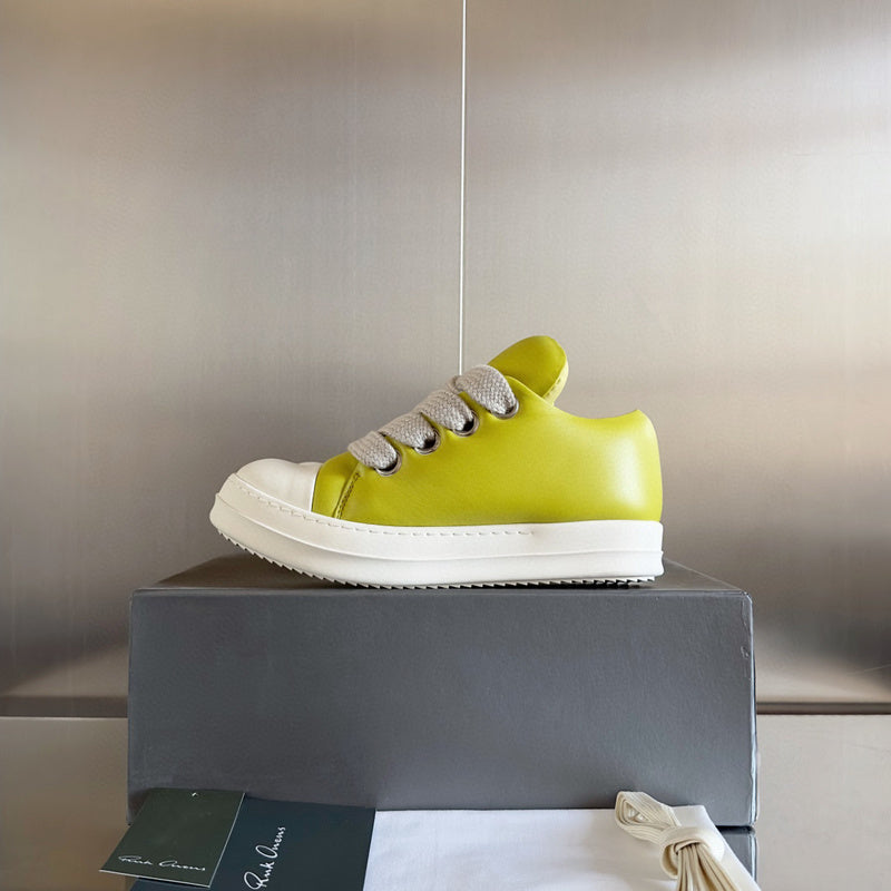 Rick Owens Yellow Low-Top Sneakers - Phantom Kicks