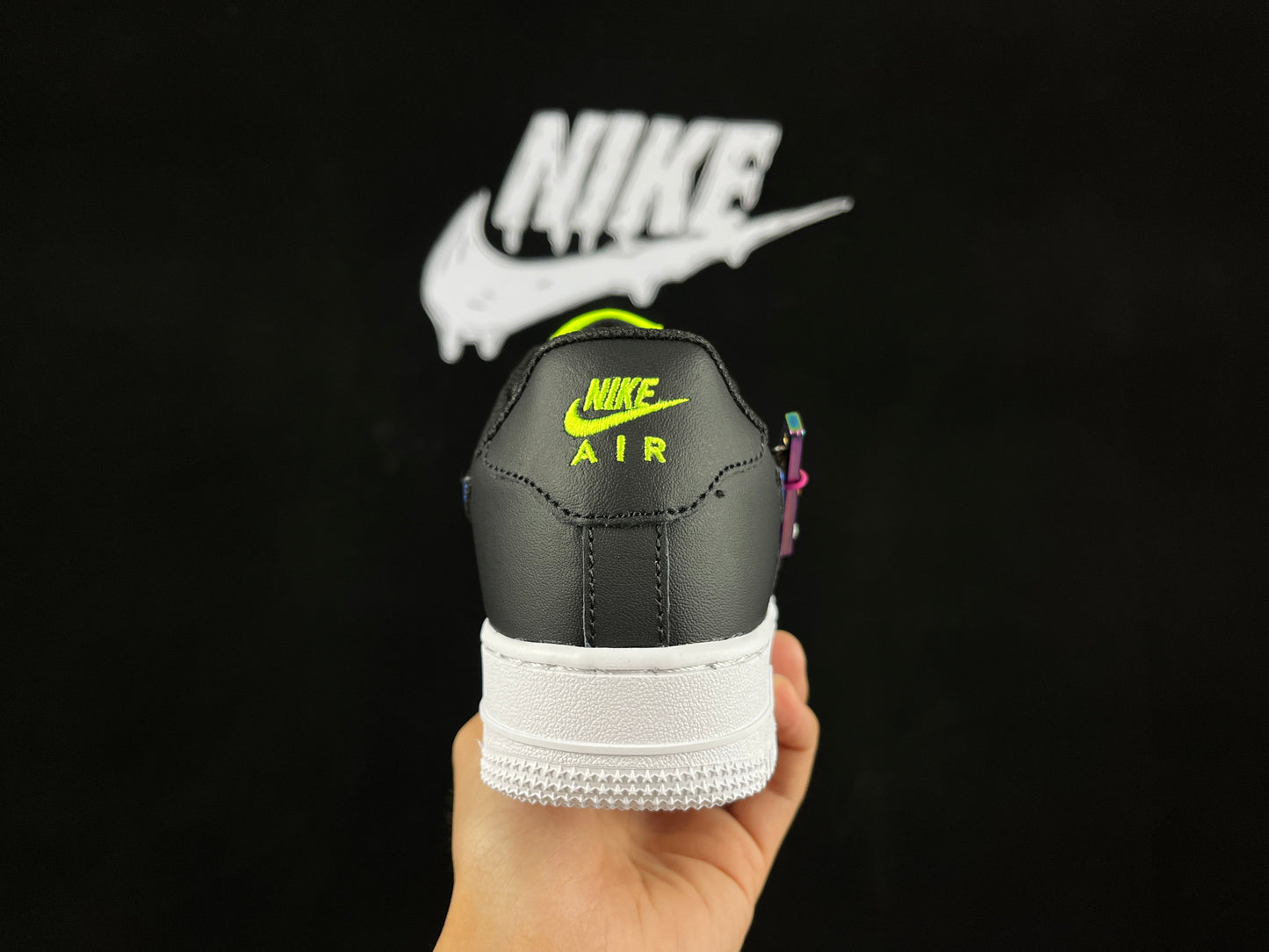 NIKE AIR FORCE 1 Low "White/Black/Red Hiking Buckle" - Phantom Kicks
