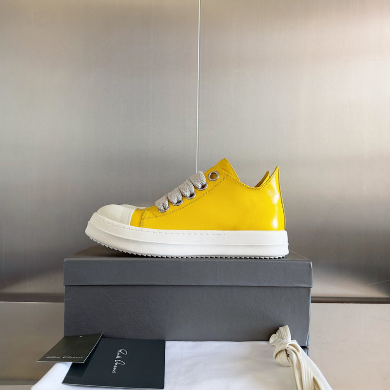 Rick Owens Yellow Low-Top Sneakers - Phantom Kicks