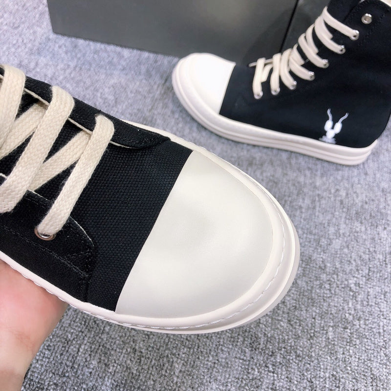 Rick Owens Black High-Top Canvas Sneakers - Phantom Kicks