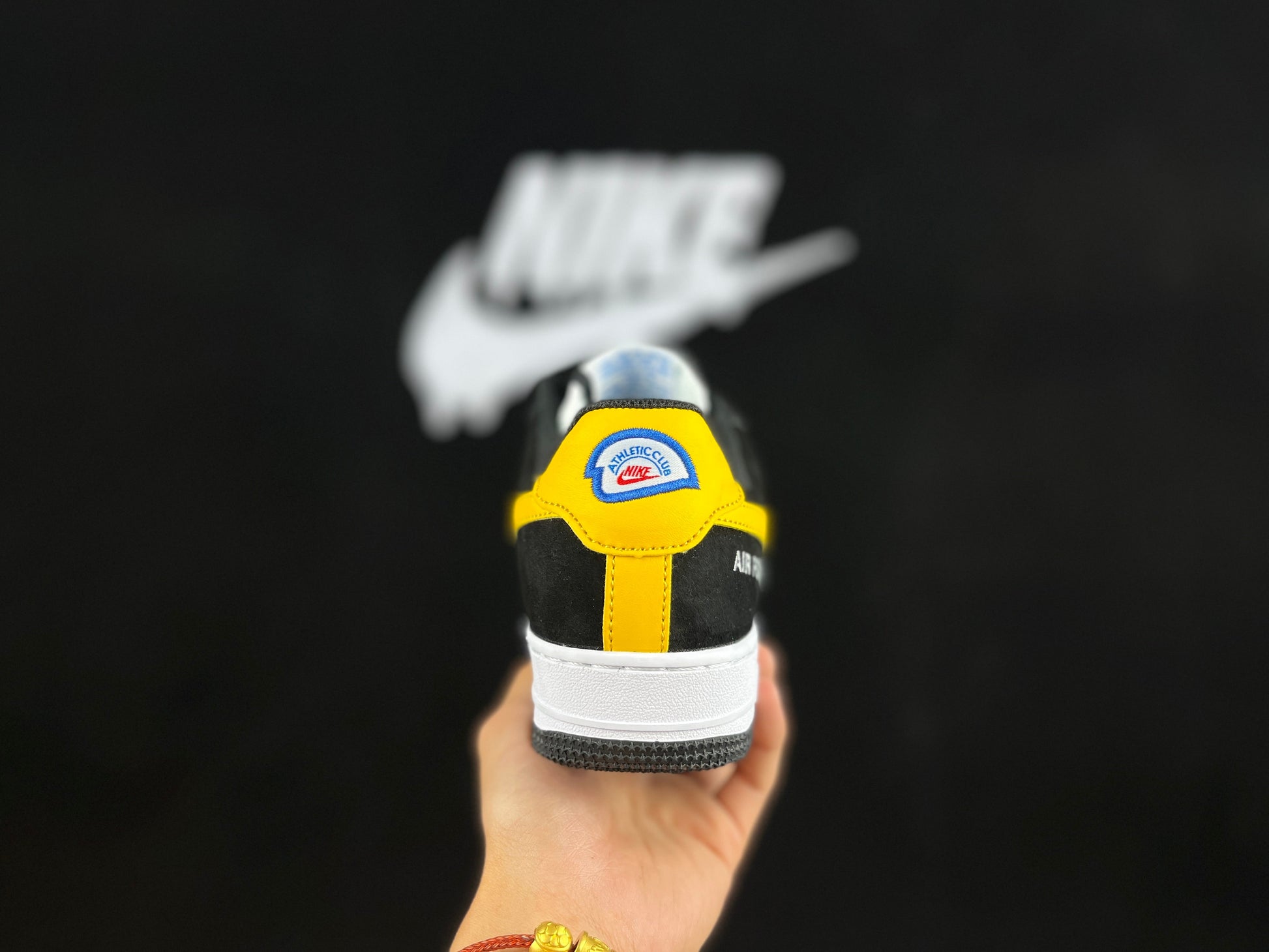 NIKE AIR FORCE 1 Low "Black/White/Yellow Swoosh" - Phantom Kicks