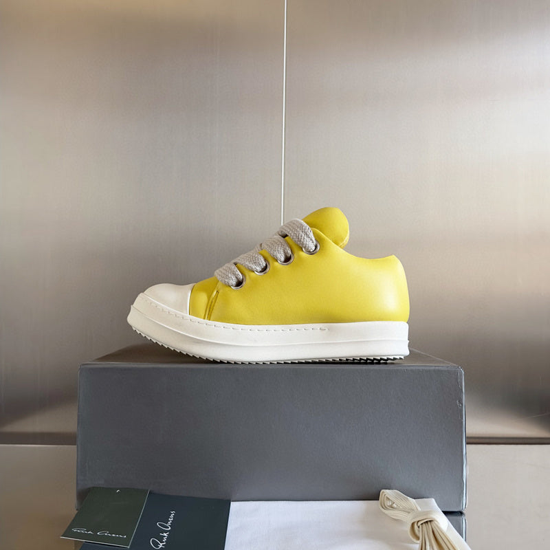 Rick Owens Yellow Low-Top Sneakers - Phantom Kicks