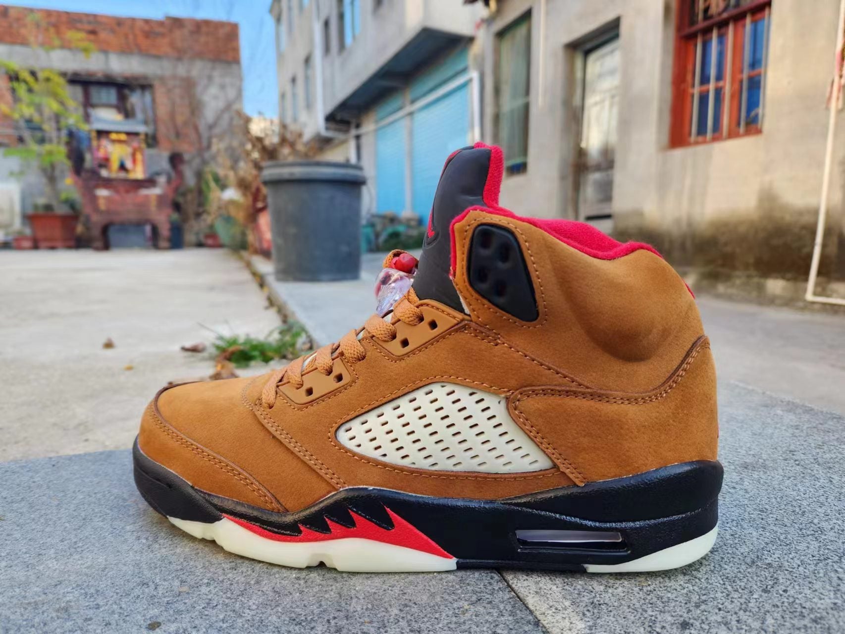 Jordan 5 RED and TAN - Phantom Kicks