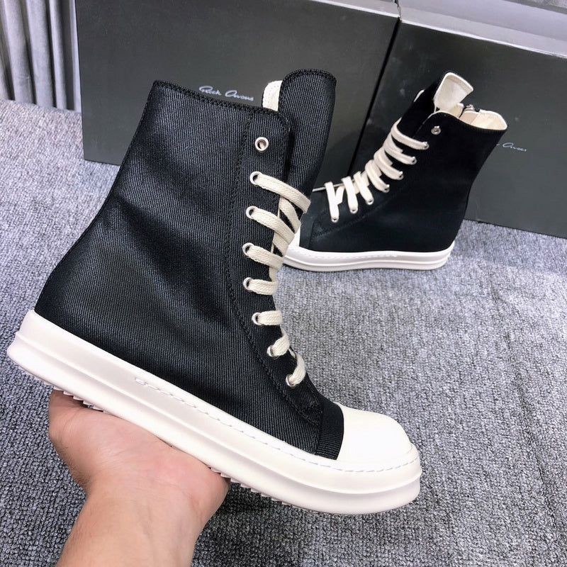 Rick Owens High-Top Canvas Sneakers - Phantom Kicks