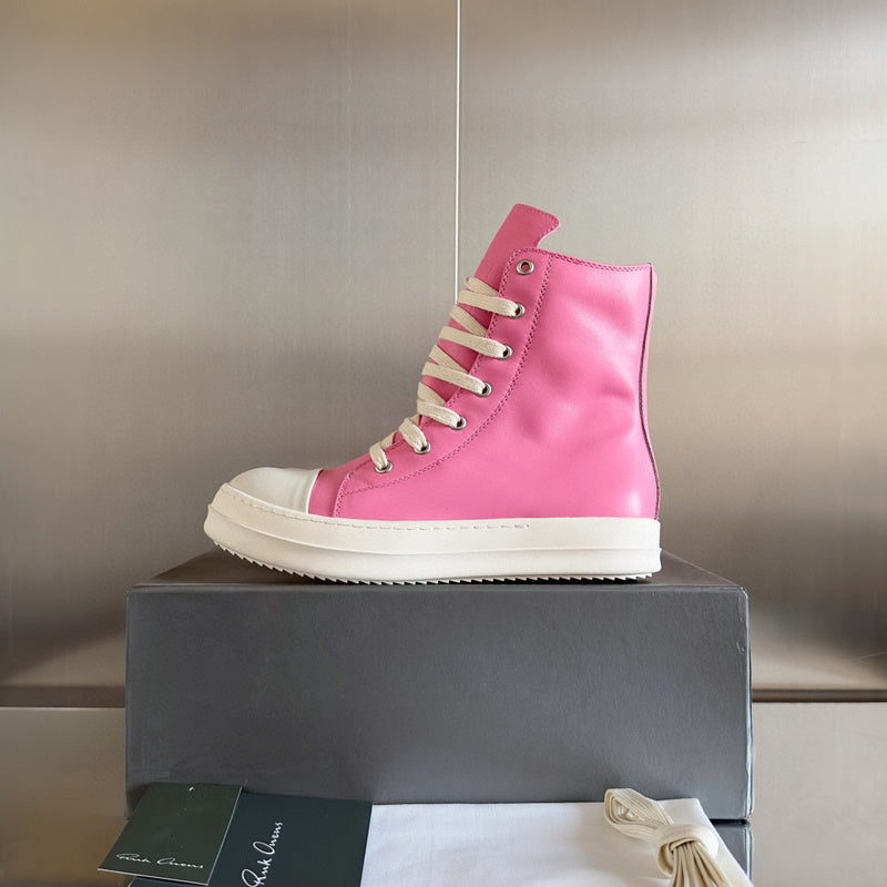 Rick Owens Hot Pink High-Top Sneakers - Phantom Kicks