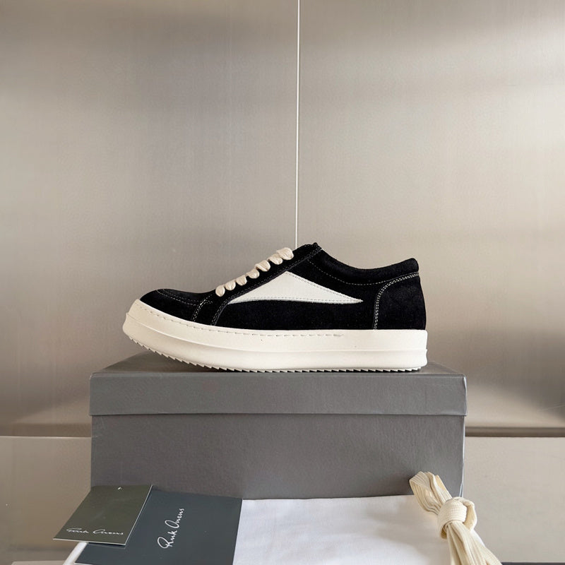 Rick Owens Black Suede Low-Top Sneakers - Phantom Kicks