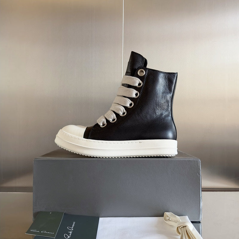 Rick Owens Black High-Top Sneakers - Phantom Kicks