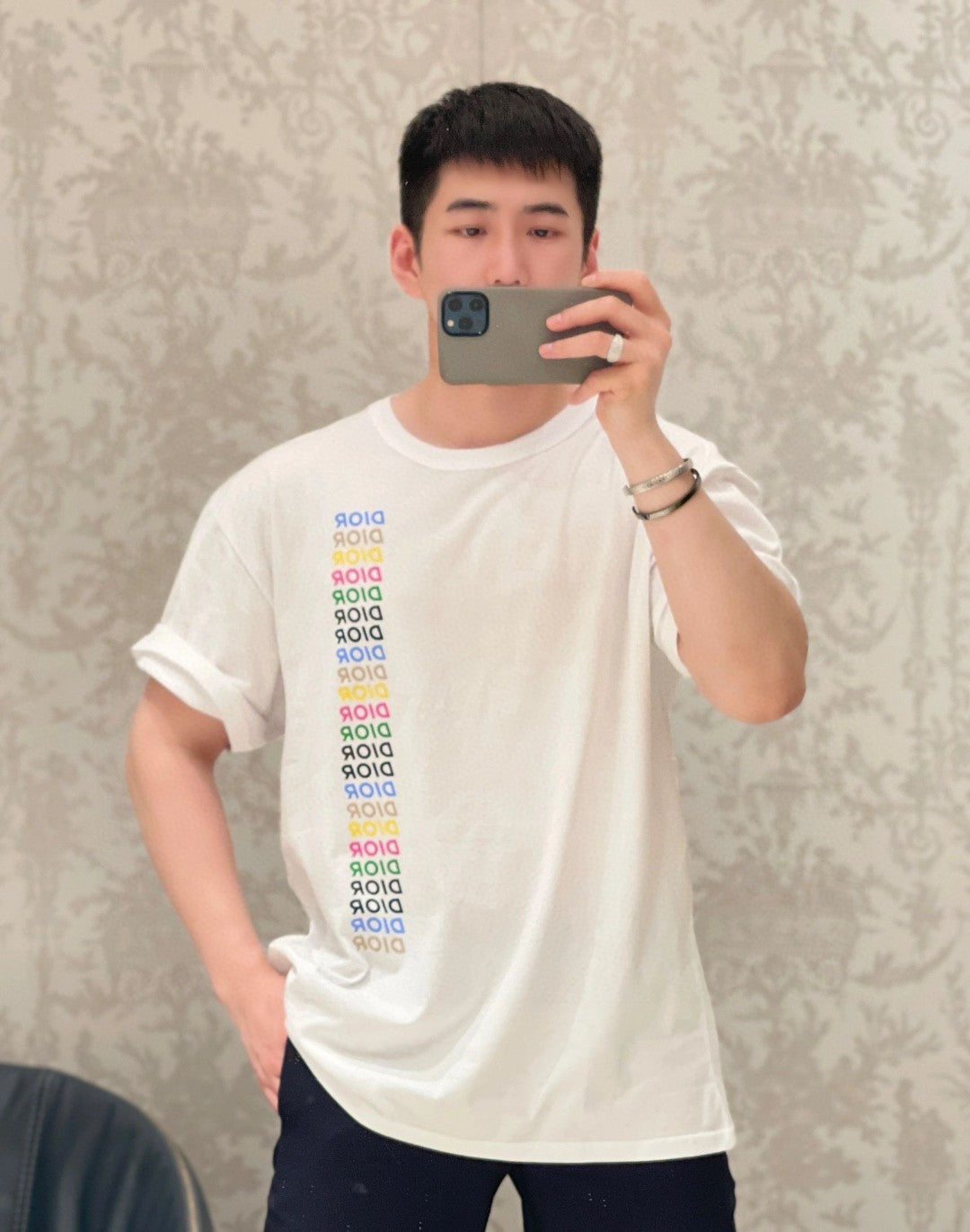 Dior T-Shirt - Multicolor Vertical Logo - Phantom Kicks