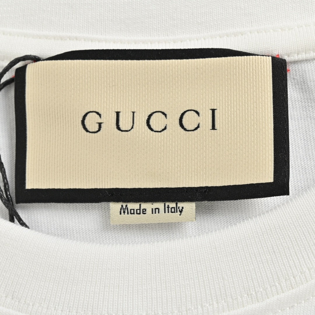 Gucci White T-Shirt with Pink Dinosaur Graphic - Phantom Kicks