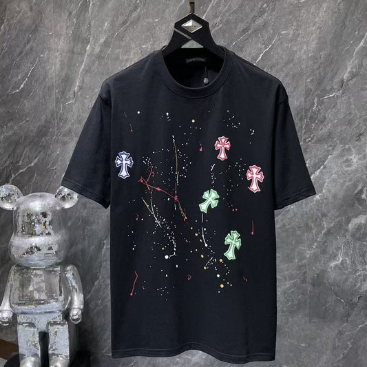 Chrome Hearts Classic Crewneck T-Shirt in Black/Multicolor
