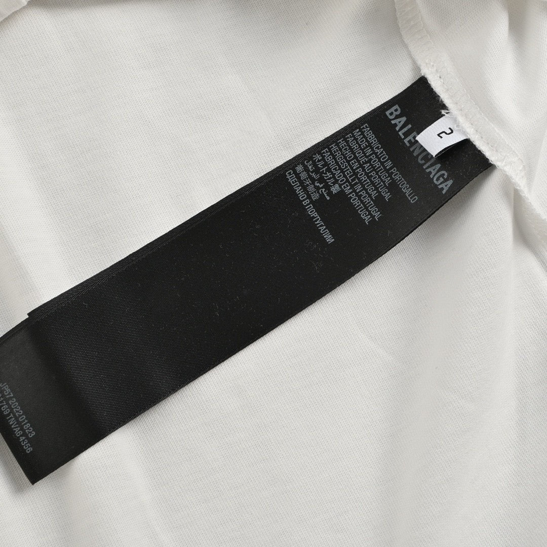 Balenciaga White T-Shirt with Label Detail - Phantom Kicks