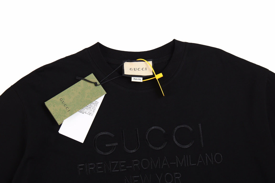 Gucci T-shirt with Embroidered Cities - Phantom Kicks