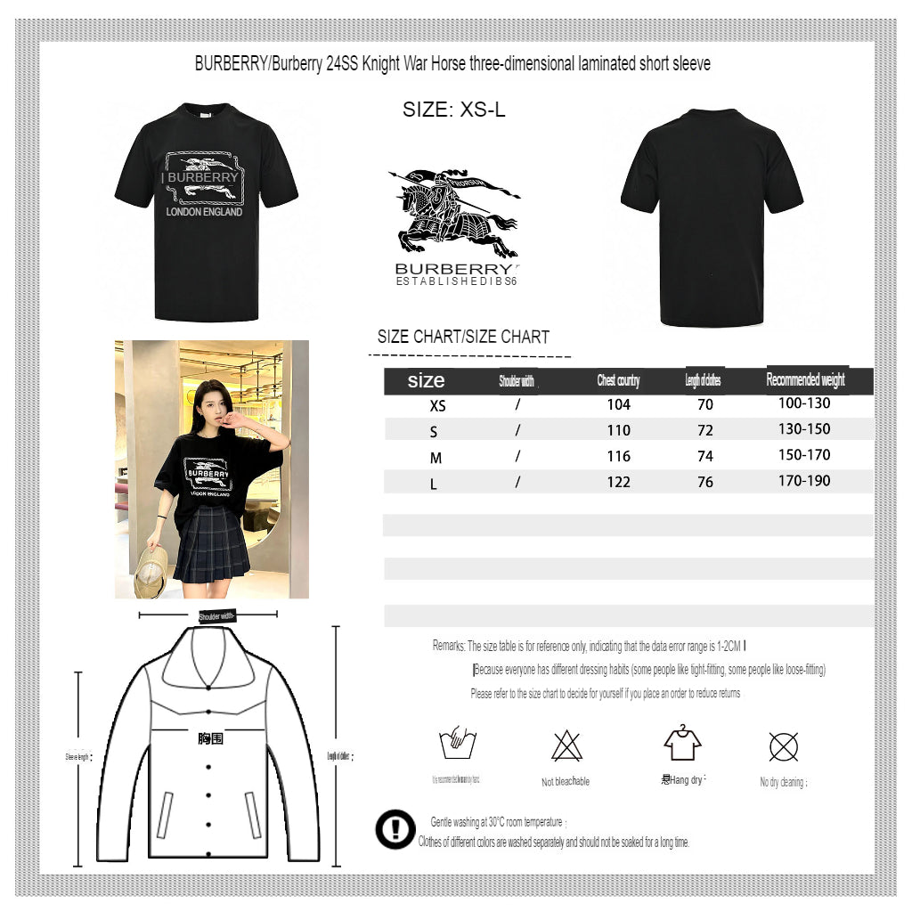Burberry London England Black Graphic T-Shirt - Phantom Kicks