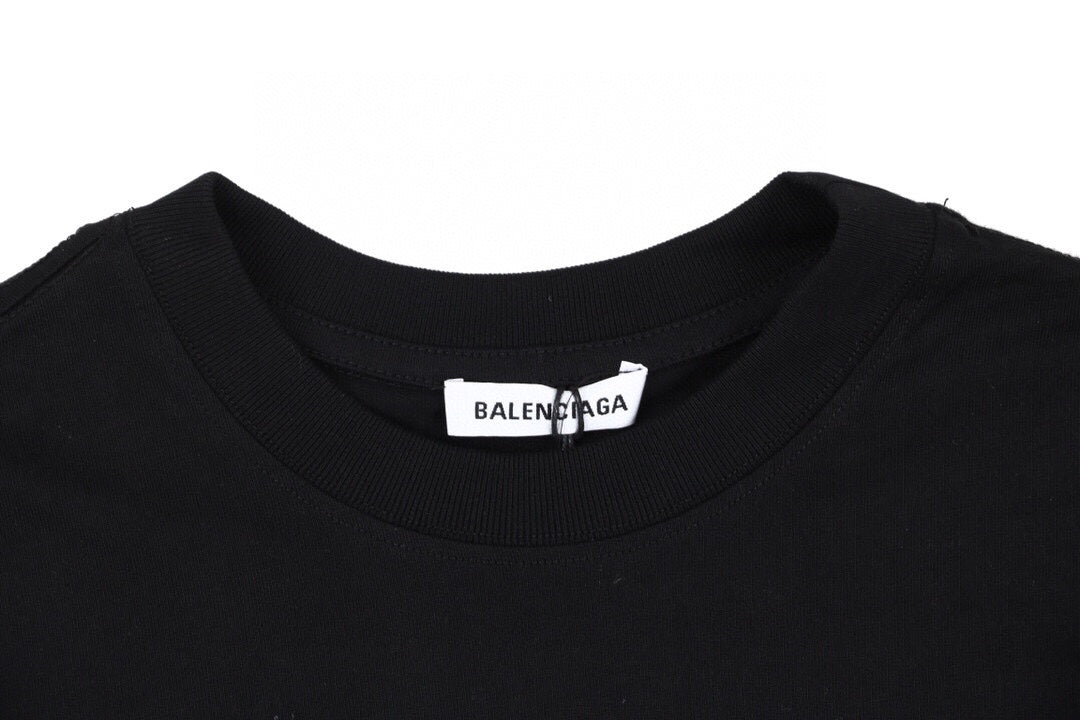 Balenciaga Wave Logo T-Shirt (Black) - Phantom Kicks