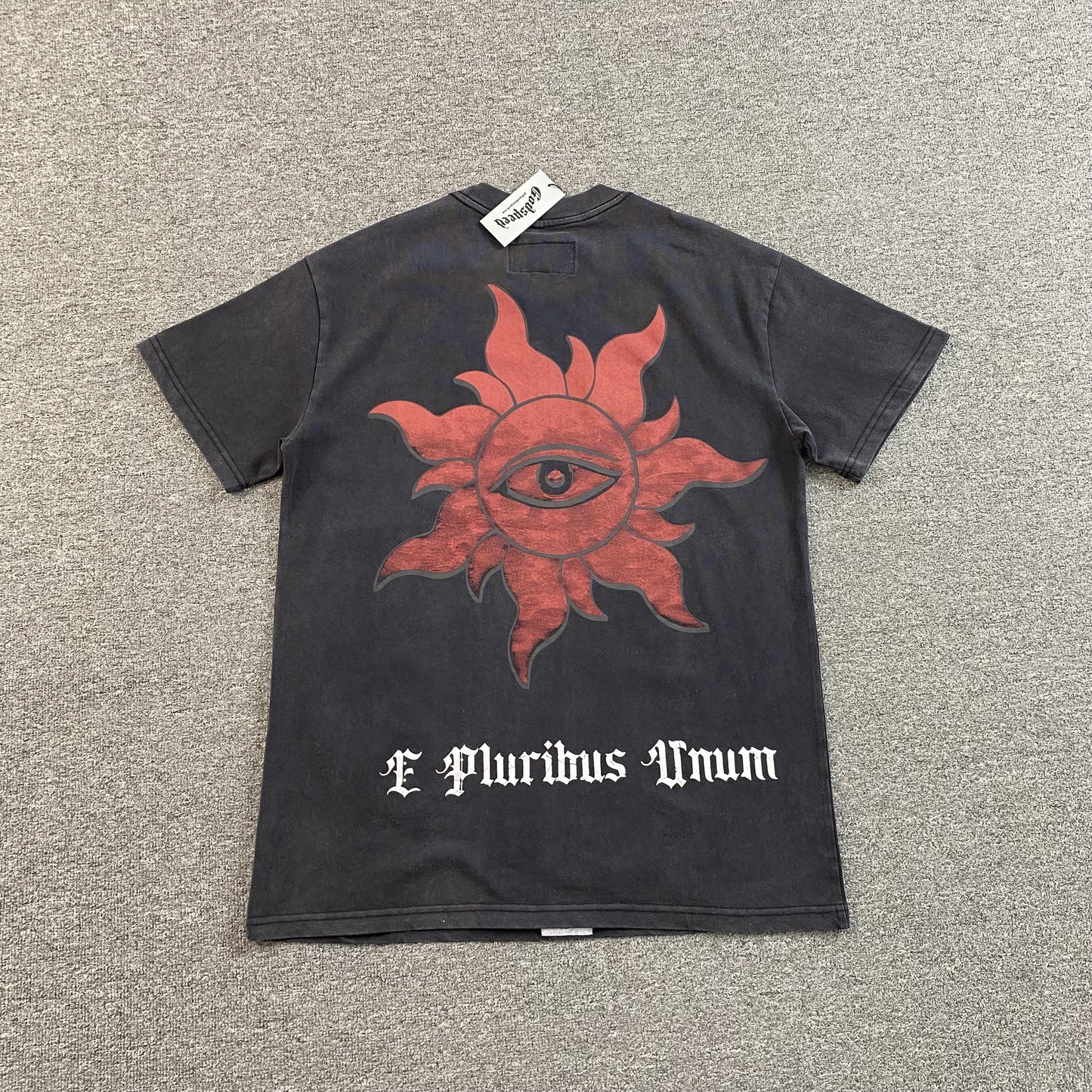 GODSPEED E PLURIBUS UNUM T-SHIRT WASHED BLACK - Phantom Kicks