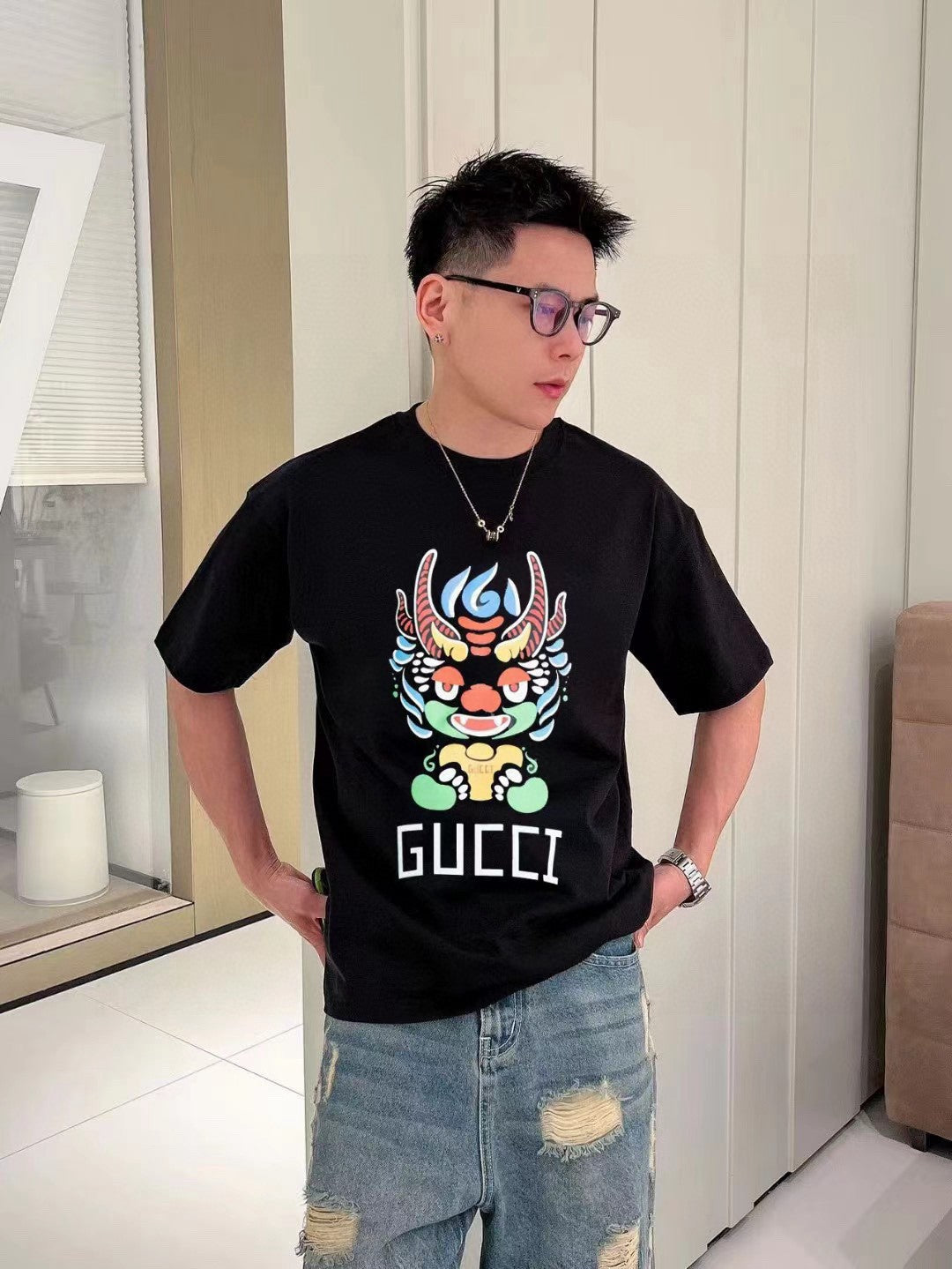 Gucci Dragon Graphic T-shirt Black - Phantom Kicks