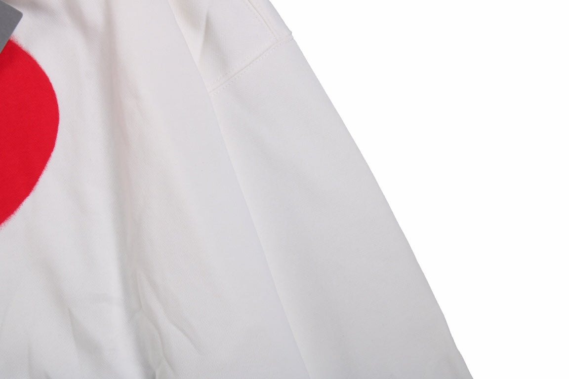 Balenciaga White Hoodie with "I Love" Graphic - Phantom Kicks