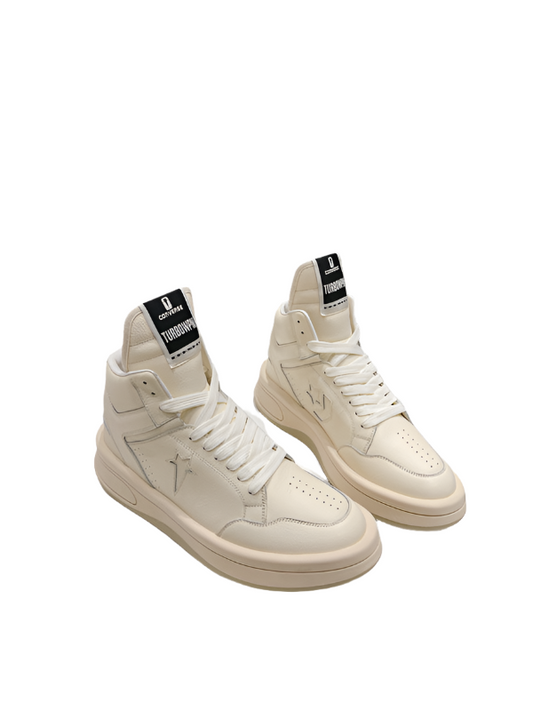 Rick Owens Cream High-Top Sneakers - Phantom Kicks