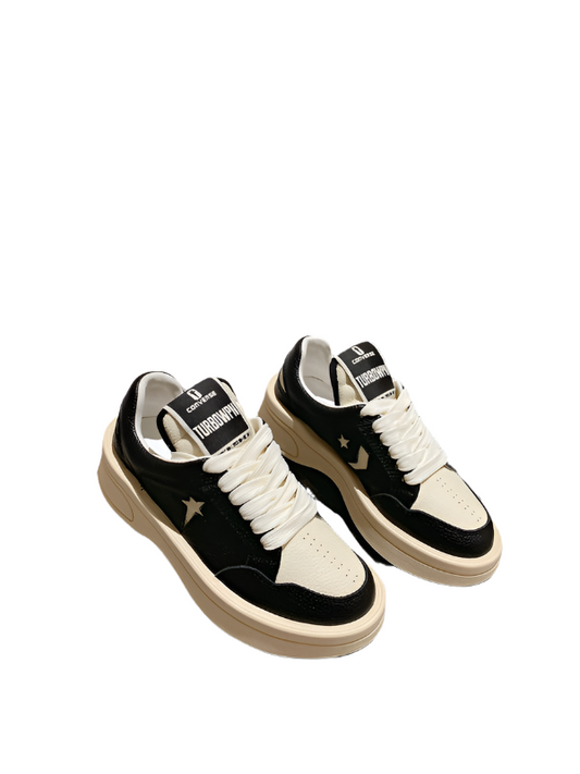 Golden Goose Cream and Black Star Sneakers - Phantom Kicks