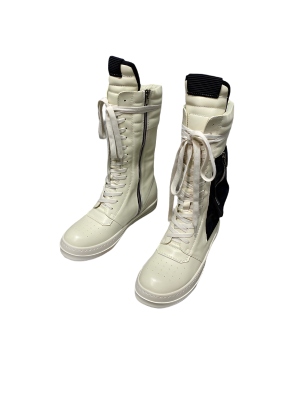 High-Top Leather Combat Boots - Phantom Kicks