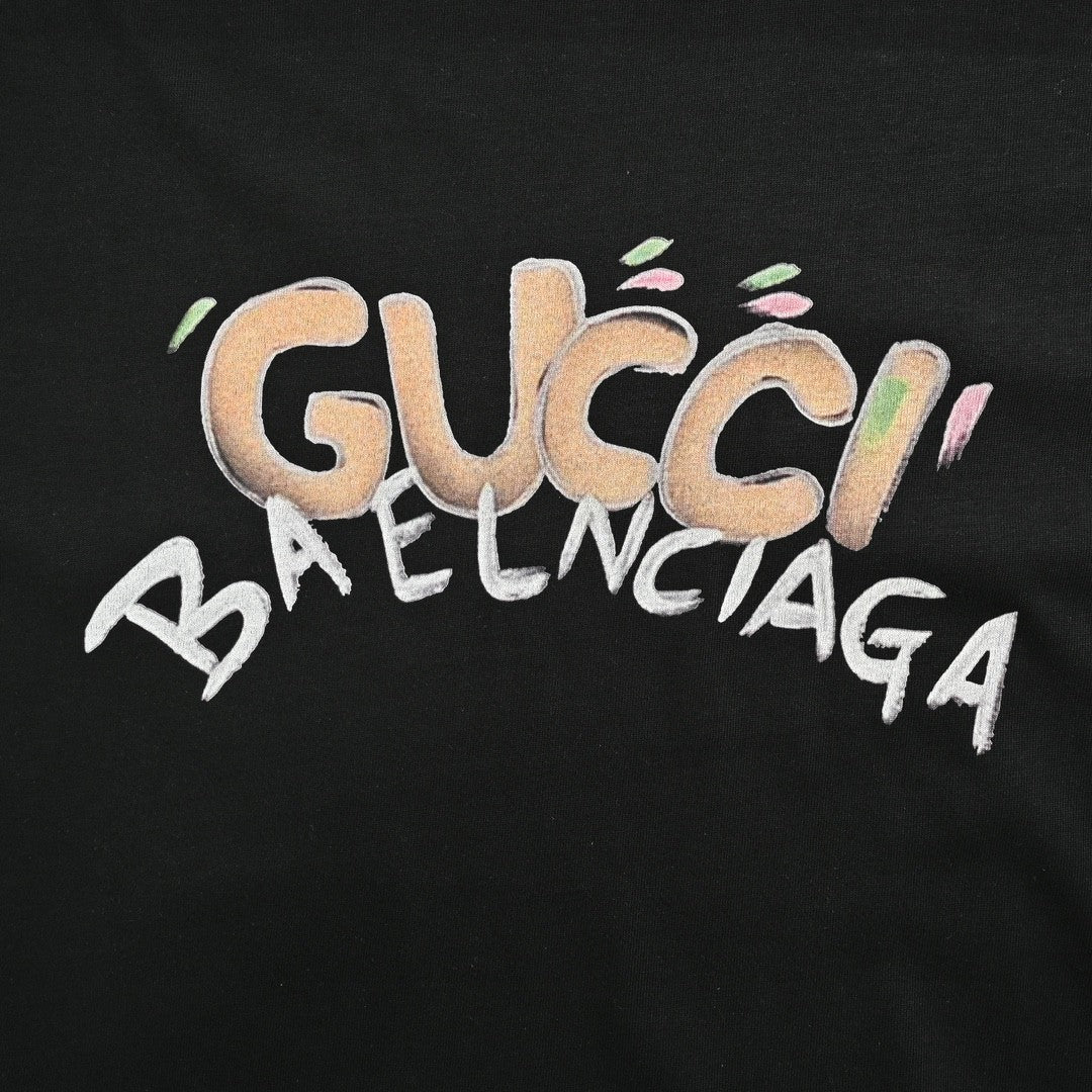 Gucci x Balenciaga Collaboration T-Shirt (Black) - Phantom Kicks