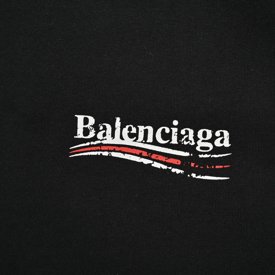 BALENCIAGA POLITICAL CAMPAIGN T-SHIRT BLACK - Phantom Kicks