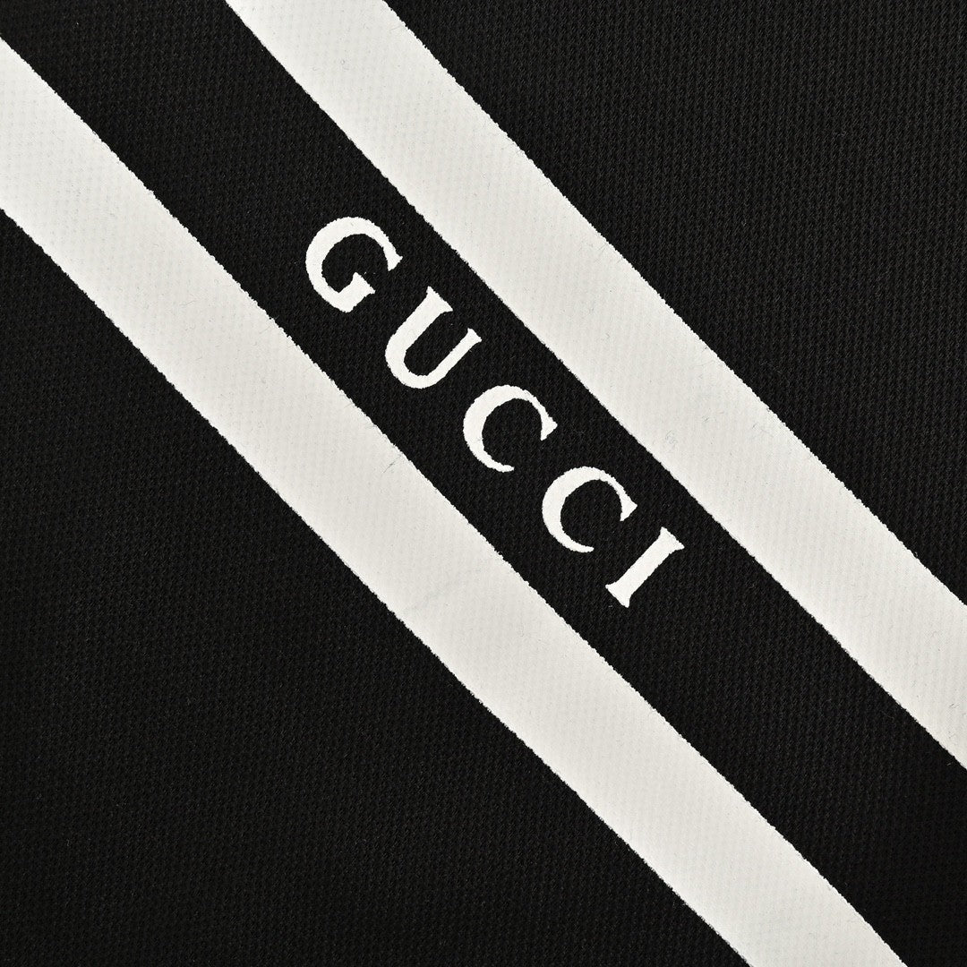 Gucci Striped Logo Polo Shirt (Black) - Phantom Kicks