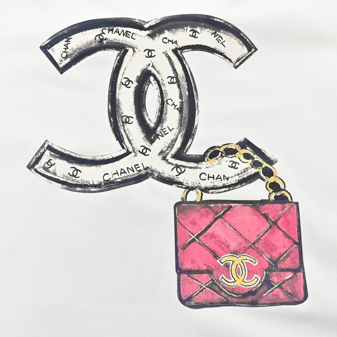 Chanel Logo T-Shirt (White) - Phantom Kicks