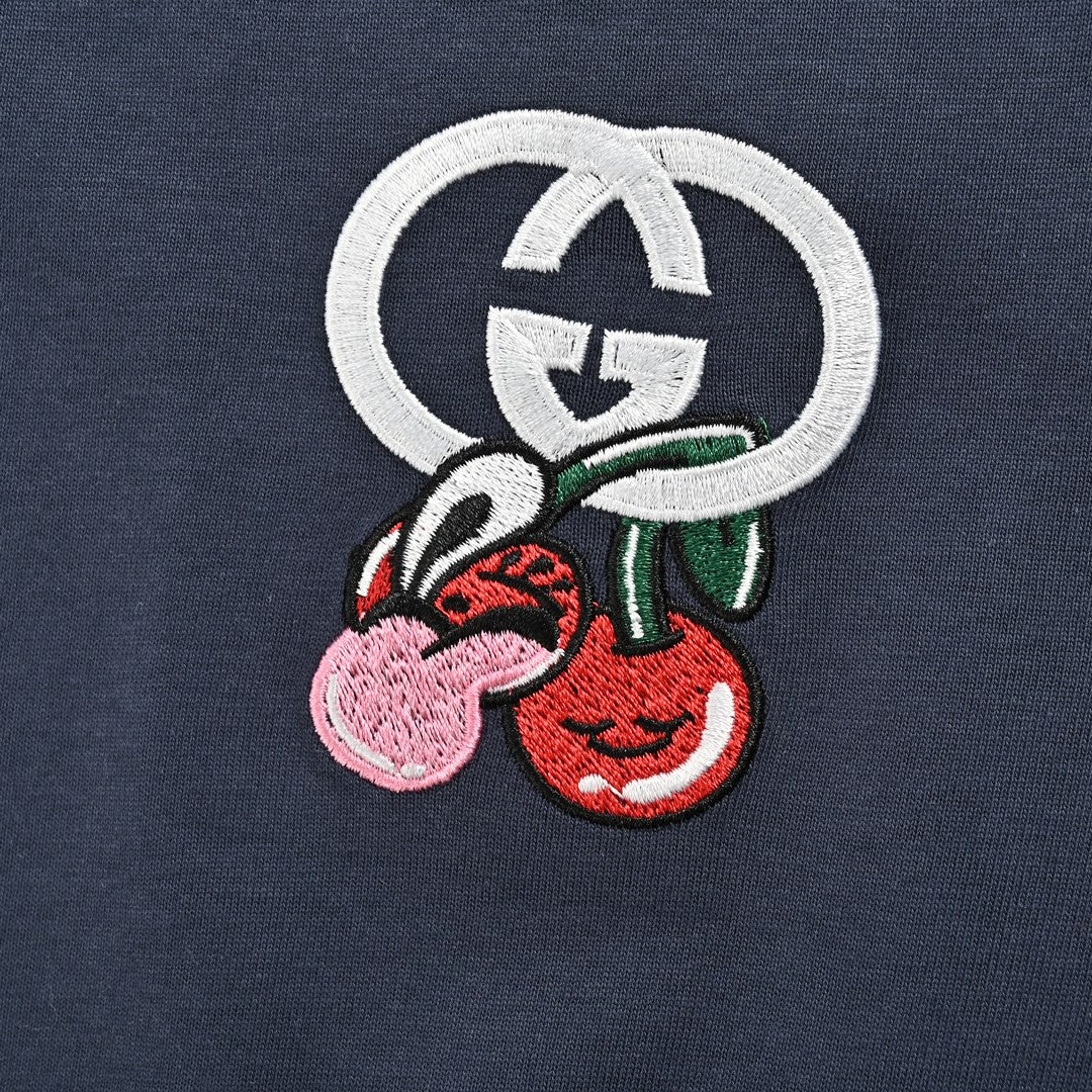 Gucci Cherry Logo Navy T-Shirt - Phantom Kicks