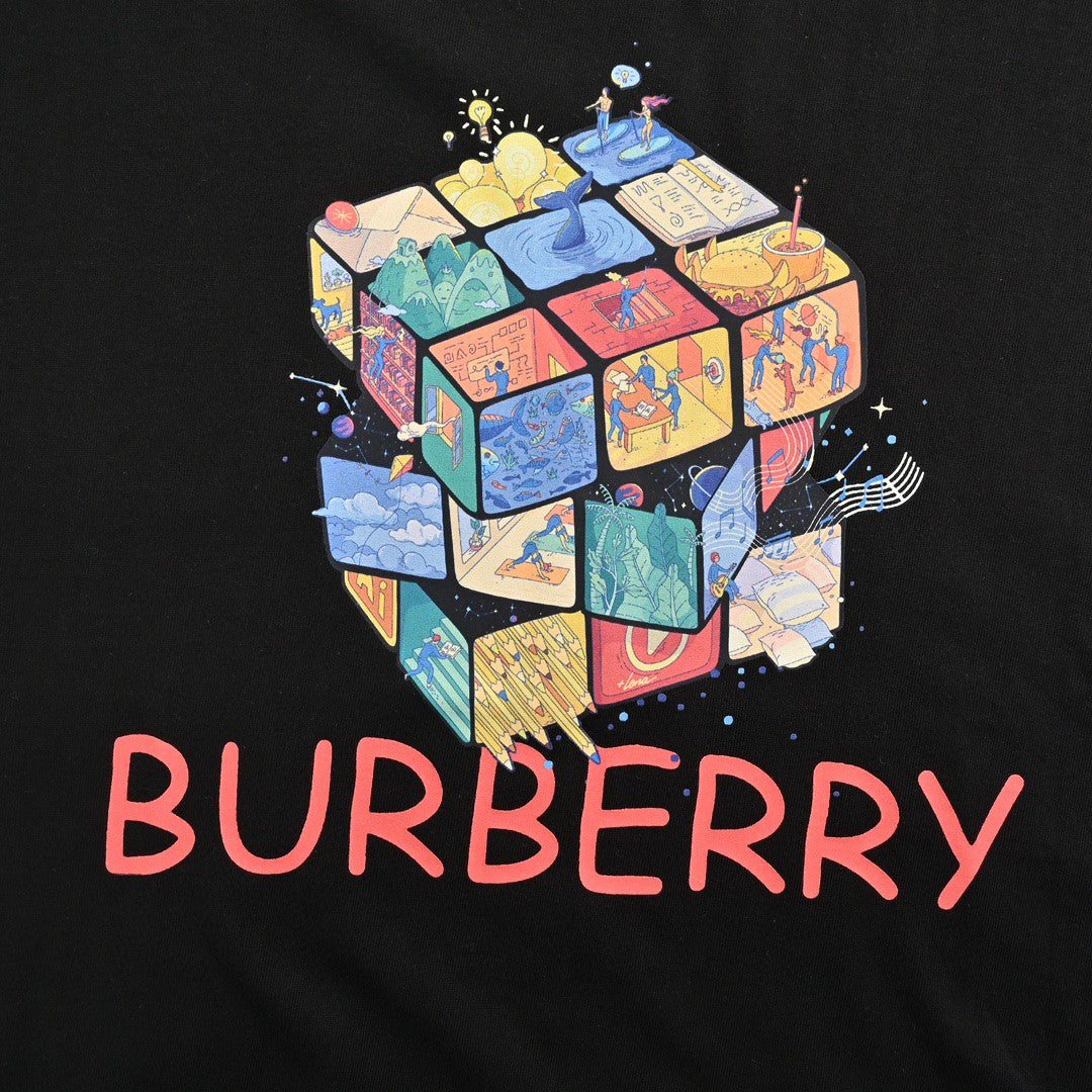 Burberry Rubik's Cube Graphic T-Shirt (Black) - Phantom Kicks