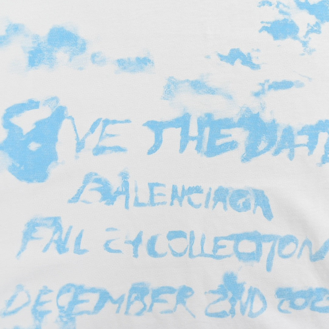 Balenciaga Save the Date White T-Shirt - Phantom Kicks