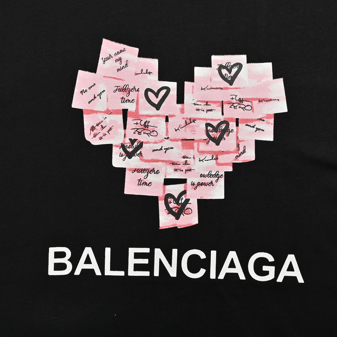Balenciaga Love Notes T-Shirt in Black - Phantom Kicks