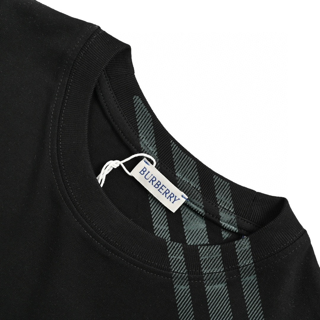 Burberry Black Check Pattern T-Shirt - Phantom Kicks