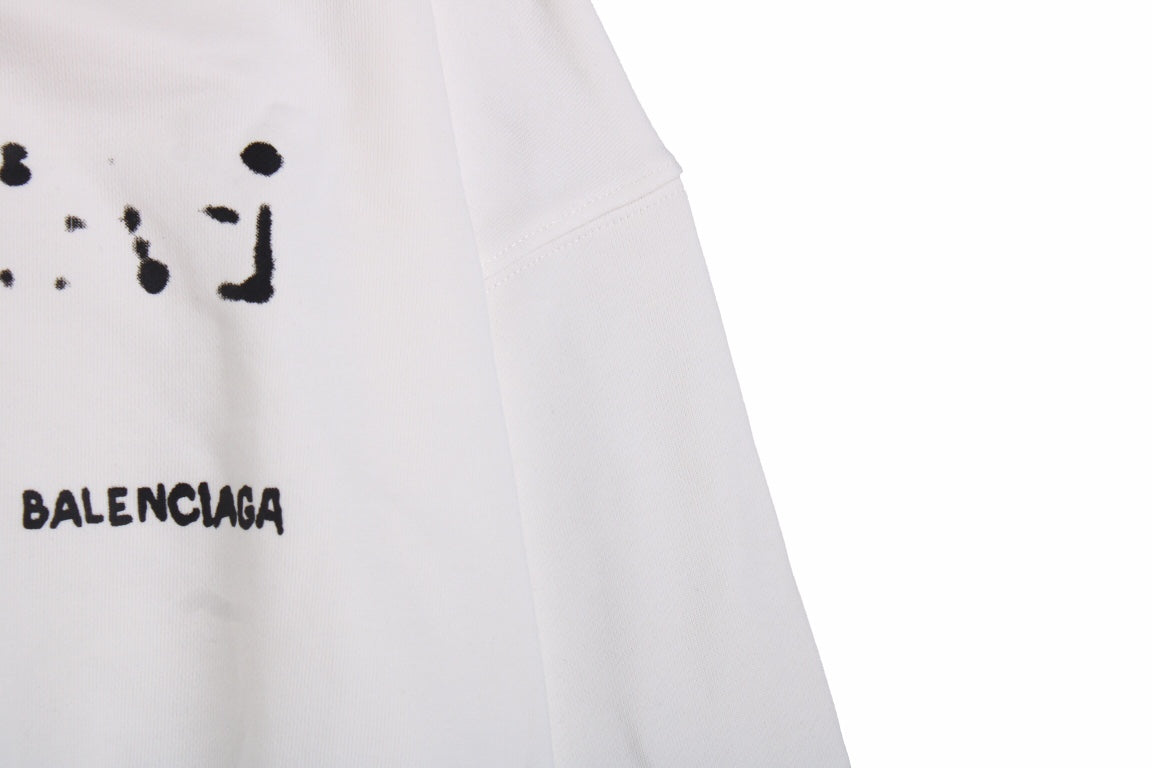 Balenciaga White Logo Hoodie - Phantom Kicks