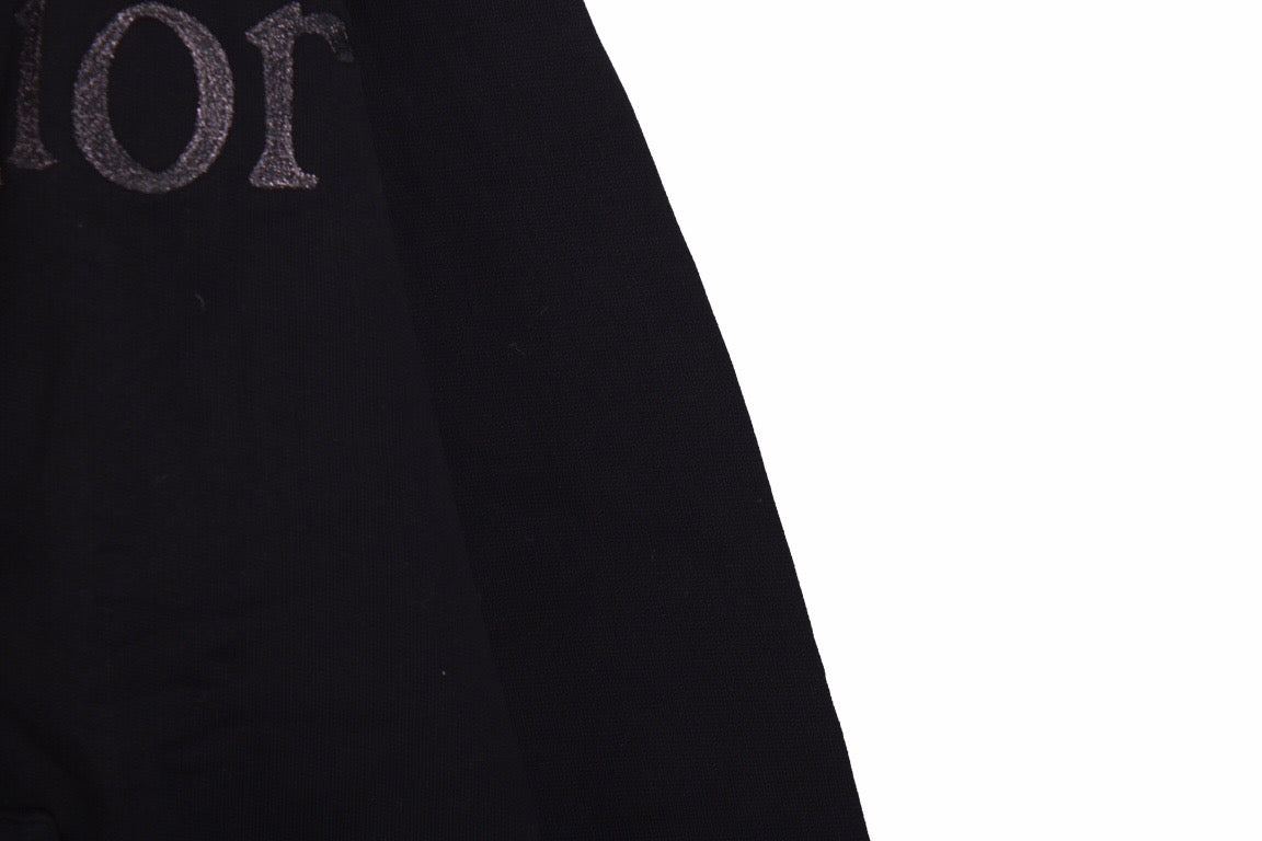 DIOR FLOWER LOGO HOODIE BLACK - Phantom Kicks