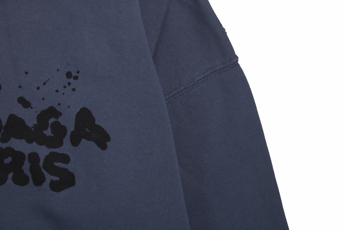 Balenciaga Paris Graffiti Hoodie - Blue - Phantom Kicks