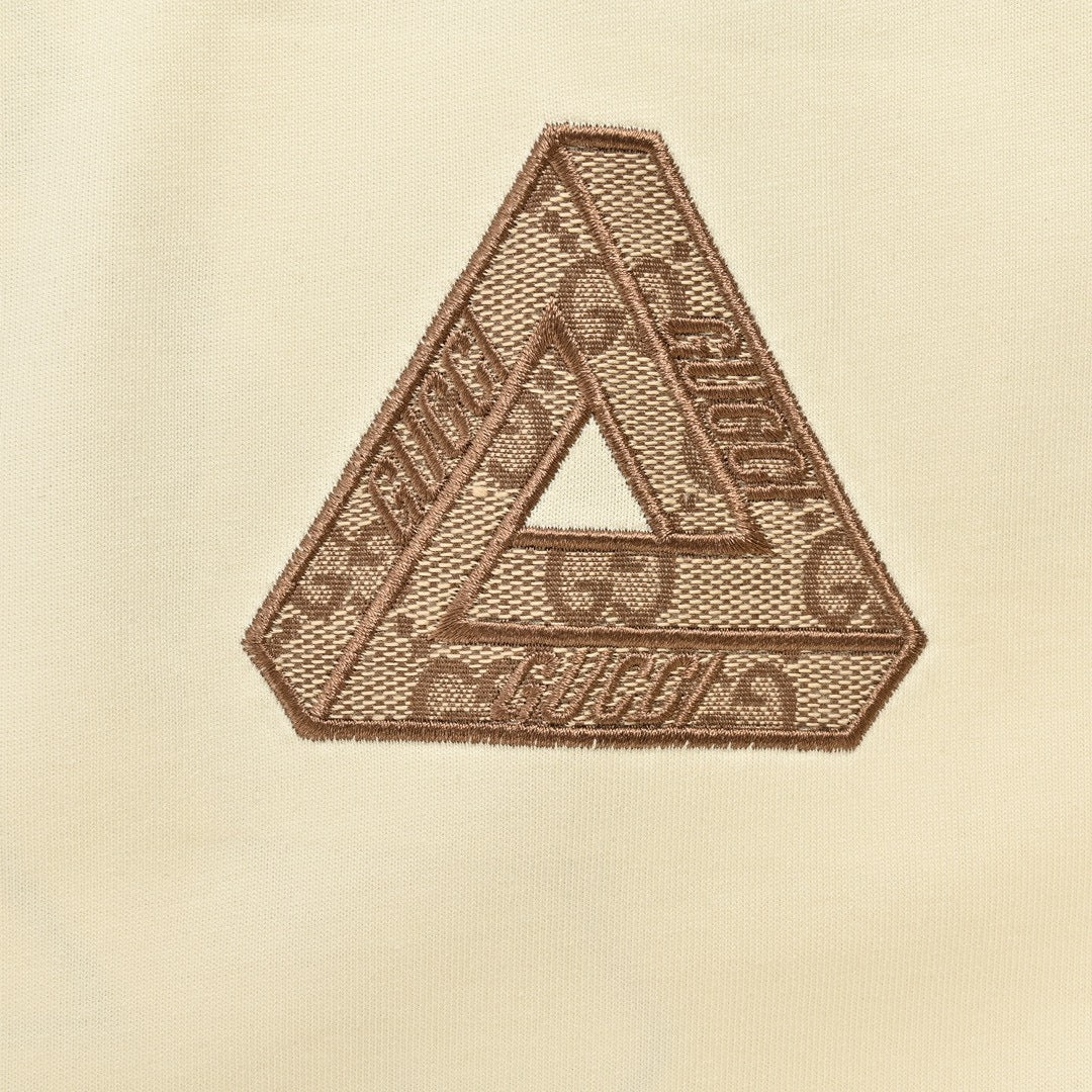 Gucci Triangle Logo Beige T-Shirt - Phantom Kicks