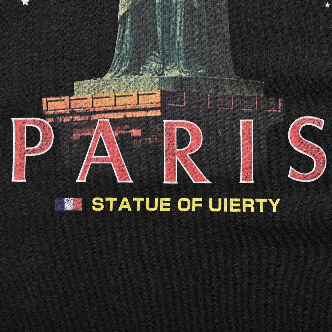 Balenciaga Paris Statue of Liberty T-Shirt (Black) - Phantom Kicks