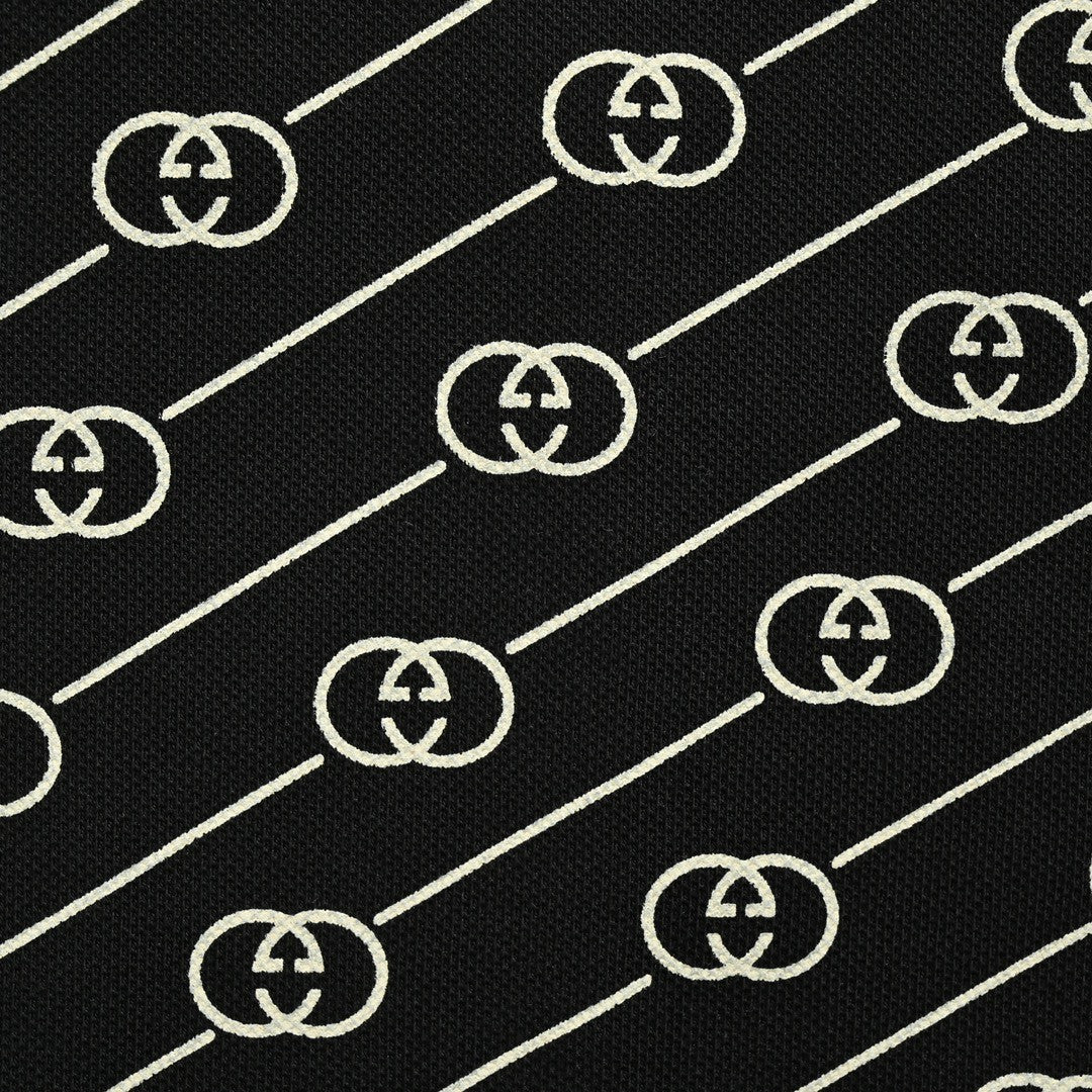GUCCI GG PATTERN POLO SHIRT BLACK - Phantom Kicks