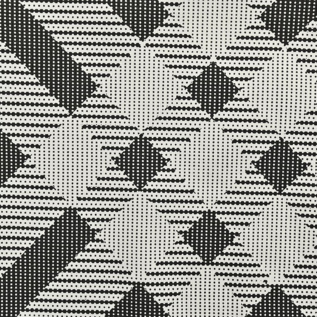 Burberry Geometric Check Polo Shirt (Black and White) - Phantom Kicks