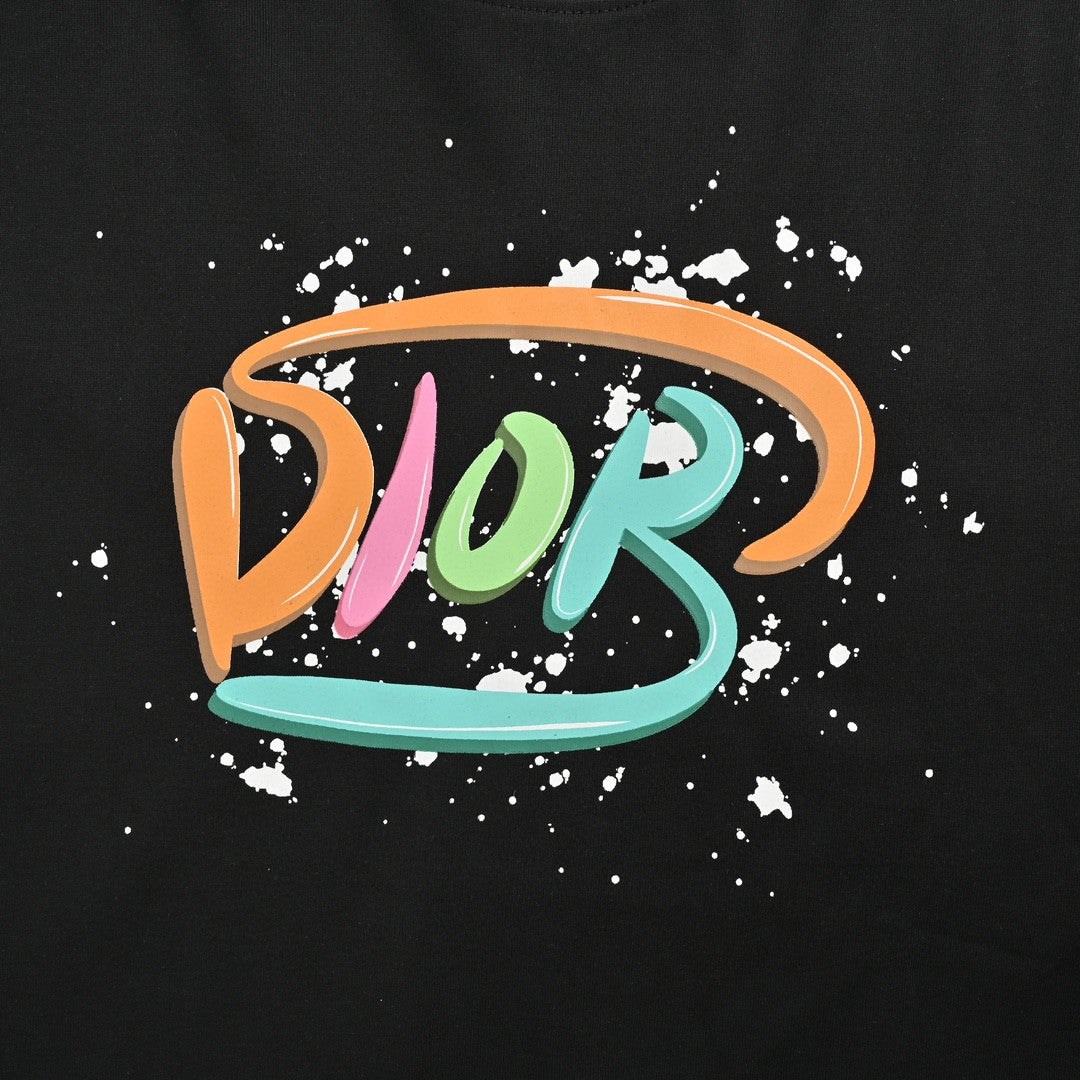 Dior Multicolor Logo Black T-Shirt - Phantom Kicks