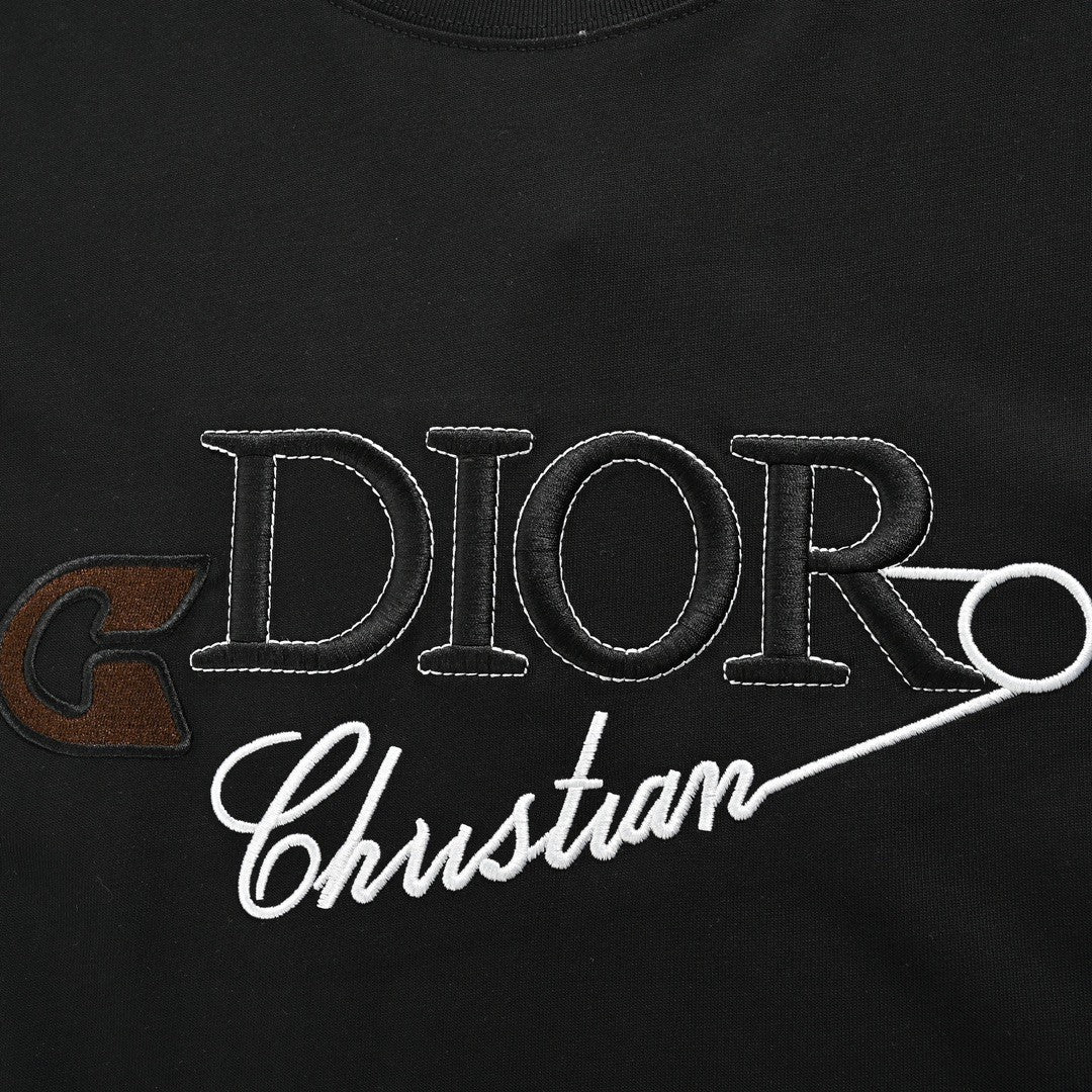 Dior Safety Pin Logo Black T-Shirt - Phantom Kicks