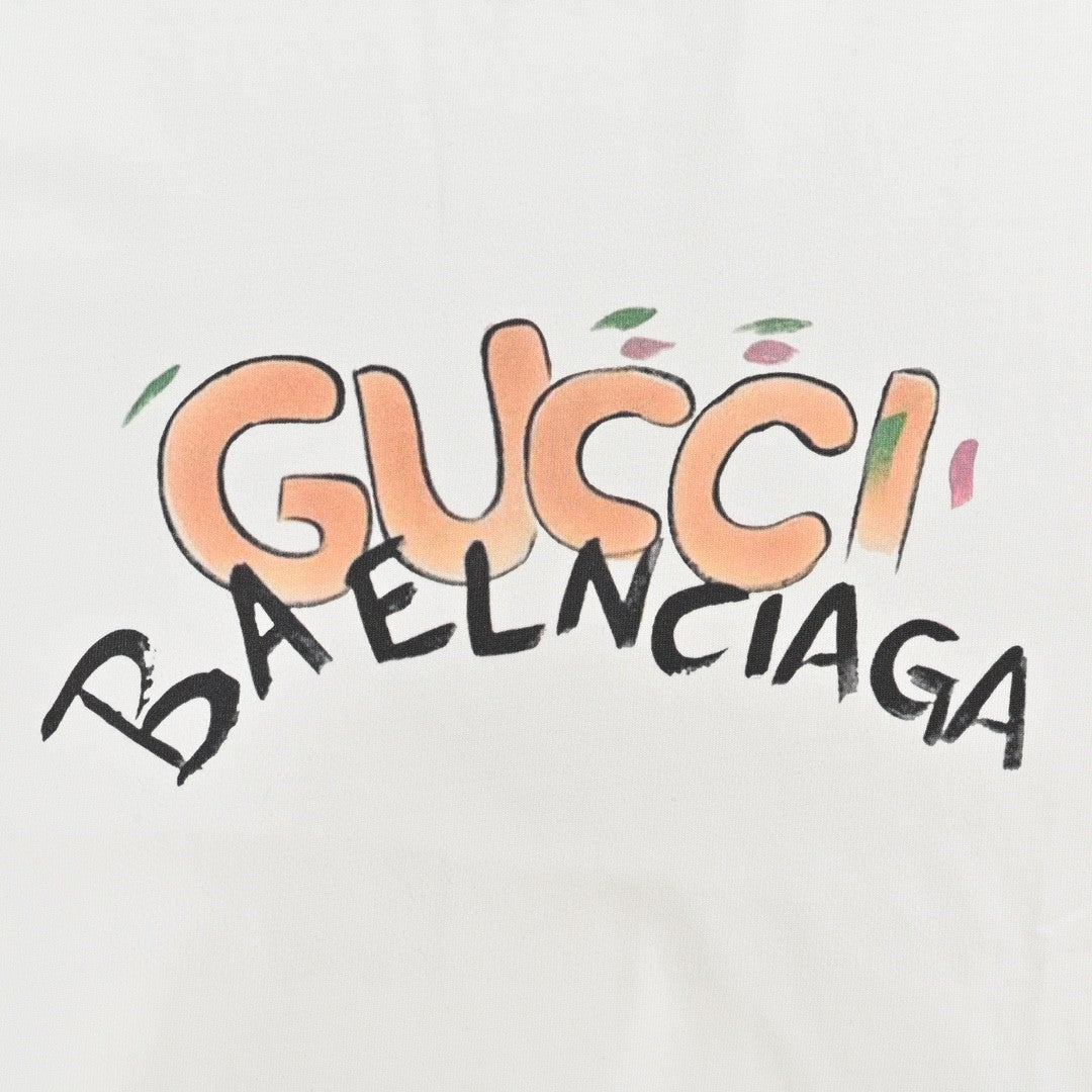 Gucci x Balenciaga Collaboration T-Shirt (White) - Phantom Kicks